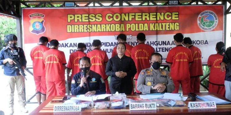 Dalam Sepekan, Ditresnarkoba Polda Kalteng Tangkap 9 Budak Sabu