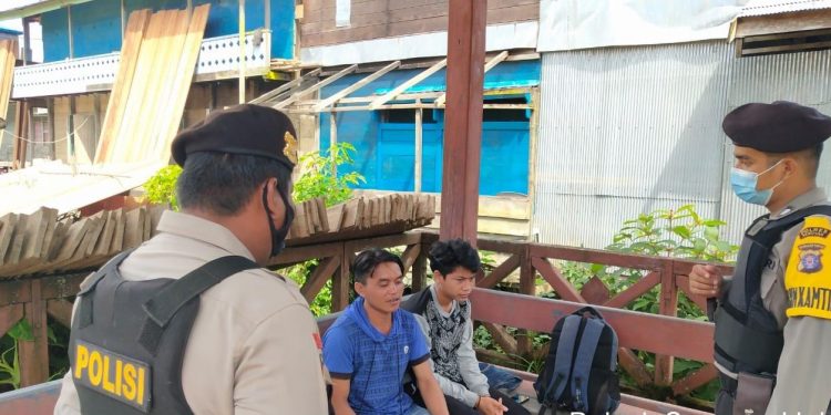 Polsek Seruyan Hulu Giat Terapkan Prokes di Desa Tumbang Manjul