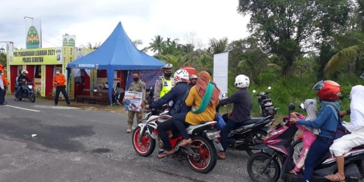 Cegah Penyebaran Covid-19, Satlantas Polres Seruyan Himbau Masyarakat
