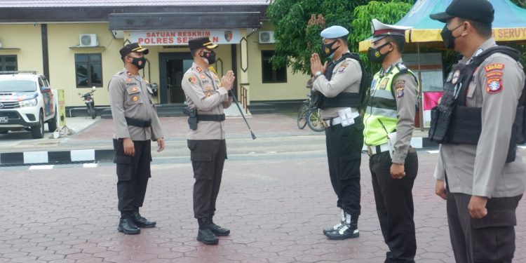 Kapolres Seruyan Adakan Halal Bihalal Tetap Patuhi Prokes