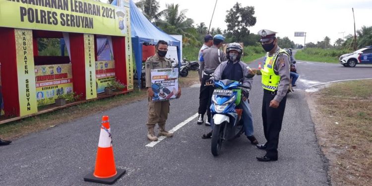 Sat Lantas Polres Seruyan Himbau Masyarakat Terapkan Prokes Covid-19