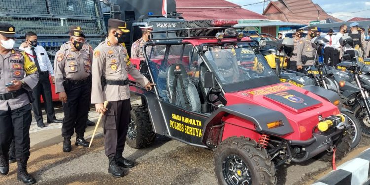 Kapolres Seruyan Cek Personil, Sarana dan Prasarana Karhutla