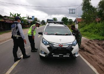 Posko Polresta Palangka Raya Antisipasi Arus Balik Lebaran
