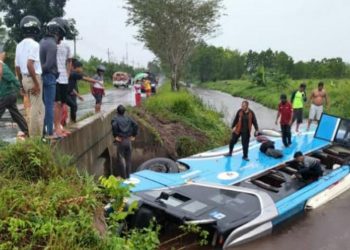 Satu Tewas dan Puluhan Cidera Dalam Laka Bus Damri