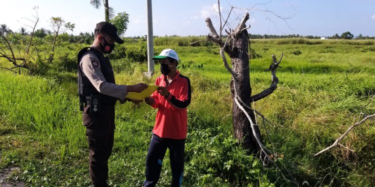 Antisipasi Karhutla Personil Polsek Seruyan Hilir Lakukan Pendinginan Wilayah Rawan Karhutla