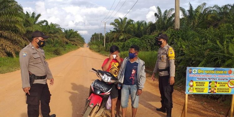 Personel Polsek Seruyan Tengah Terus Lakukan Operasi Yustisi