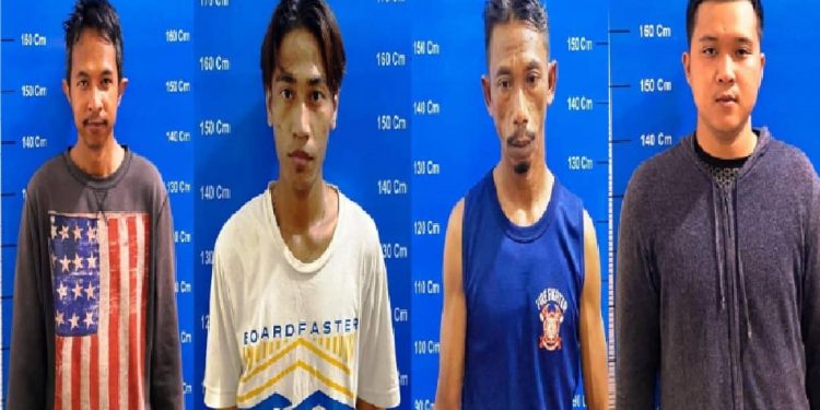 Gara-gara Sabu, Empat Pria Digiring ke Mapolresta Palangka Raya
