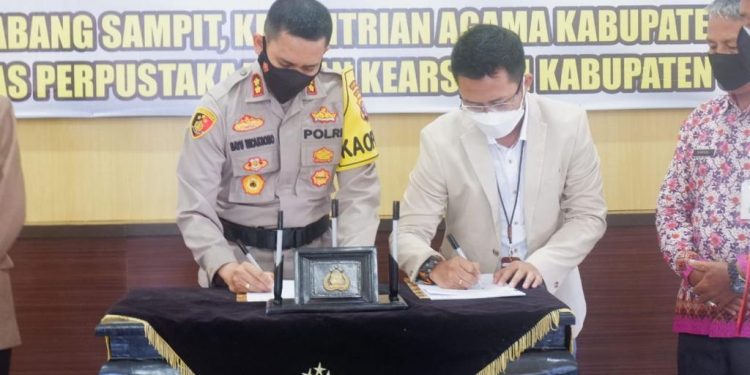 Polres Seruyan-BRI Cabang Sampit Tandatangani MoU