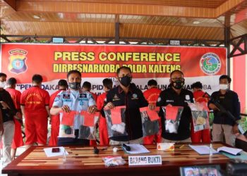 Ditresnarkoba Polda Kalteng Tangkap 9 Pelaku Narkoba