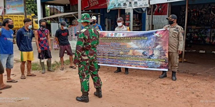 Polsek Danau Sembuluh Patroli Lahan-Lahan Rawan Kebakaran