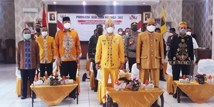 Pemkab Barsel Ikuti Upacara Hari Lahir Pancasila Secara Virtual