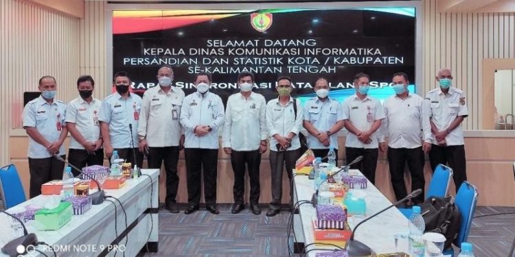 Dinas Kominfosantik Kalteng Menggelar Rapat Sinkronisasi Data Blank Spot