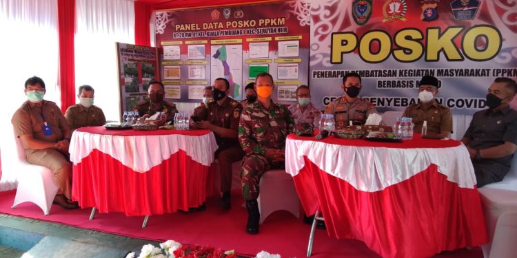 Kapolres Seruyan Pimpin Video Conference dan Vaksinasi di Posko PPKM