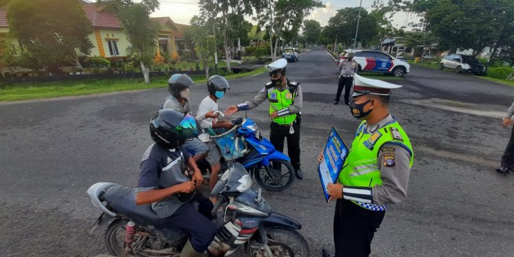 Sat Lantas Polres Seruyan Penerapan Prokes Covid-19 ke Masyarakat