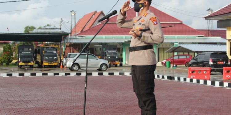 Kapolres Seruyan Pimpin Apel Siaga Dalam Rangka Pengendalian Covid-19