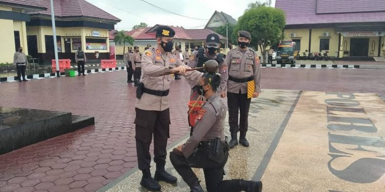 Kapolres Seruyan Sambut Bintara Remaja Polri