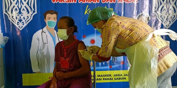 Lansia di Pelosok Kapuas Mulai Jalani Vaksinasi