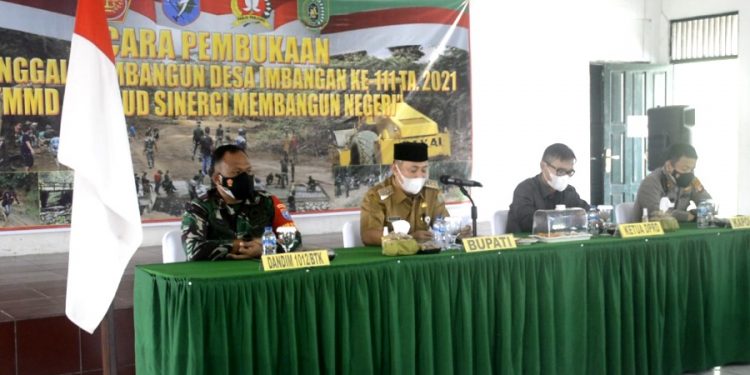 Bupati Barsel Eddy Raya Secara Resmi Membuka Kegiatan TMMD ke-111