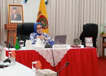 Ketua TP-PKK Kalteng Minta Kader PKK Kabupaten/Kota Terus Sosialisasikan Prokes