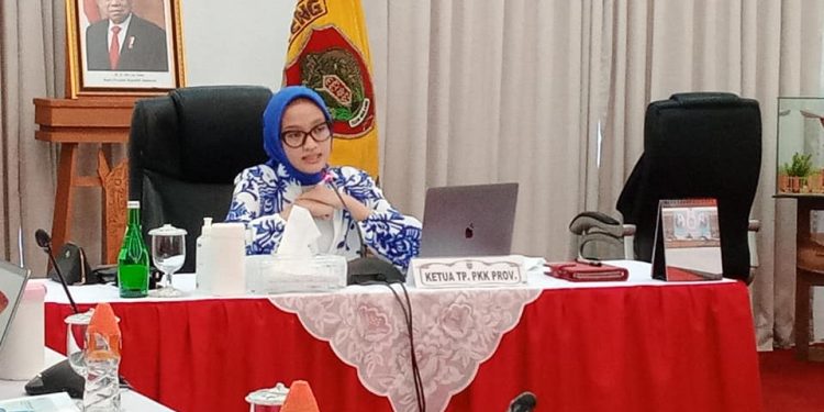 Ketua TP-PKK Kalteng Minta Kader PKK Kabupaten/Kota Terus Sosialisasikan Prokes