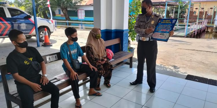 Sat Lantas Polres Seruyan Ingatkan Masyarakat Terapkan Prokes