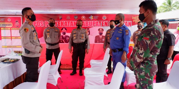 Polres Seruyan Ikuti Evaluasi Pemberlakuan Pembatasan Kegiatan Masyarakat