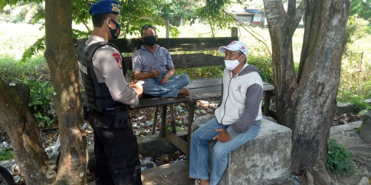 Satpolairud Polres Seruyan Ajak Masyarakat Selalu Taati Prokes