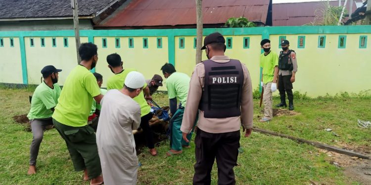 Personil Polres Seruyan Laksanakan Pengamanan Pemotongan Hewan Kurban