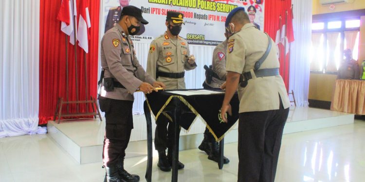 Polres Seruyan Serah Terima Jabatan Kasat Pol Air