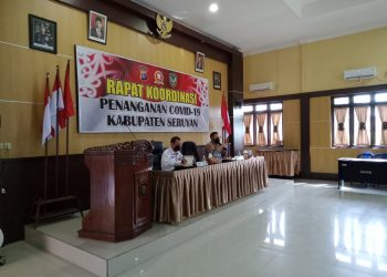 Polres Seruyan Gelar Rapat Koordinasi Penanggulangan Covid 19