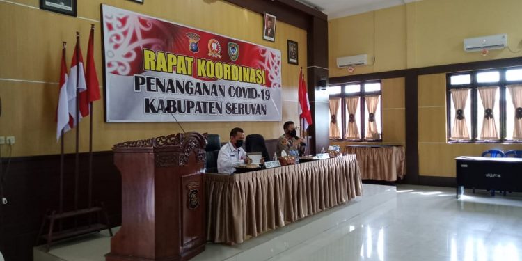 Polres Seruyan Gelar Rapat Koordinasi Penanggulangan Covid 19