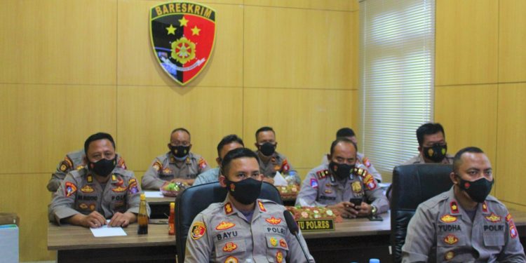 Kapolres Seruyan Beserta PJU Ikuti Video Conferance Bersama Kapolda Kalteng