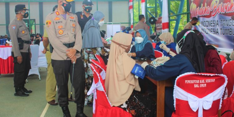 Kapolres Seruyan Hadiri Merdeka Bervaksin Untuk Indonesia Tangguh