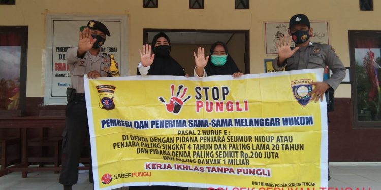 Polsek Seruyan Tengah Gencar Laksanakan Sosialisasi Saber Pungli Ke Warga