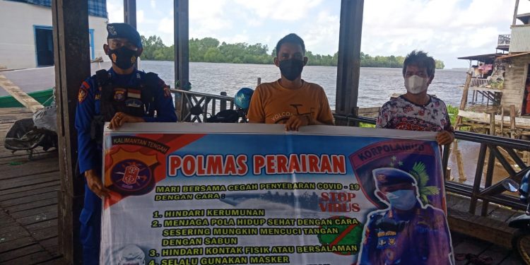 Satpolairud Polres Seruyan Imbau Warga Patuhi Prokes