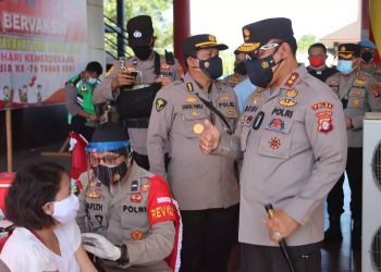 Tinjau Merdeka Bervaksin, Kapolda Kalteng Targetkan 200 Dosis