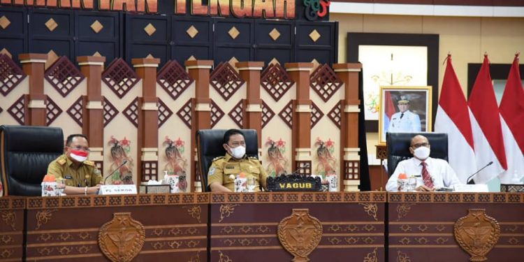 Wagub Kalteng Edy Pratowo Ikuti Acara Peluncuran Monitoring Center Prevention
