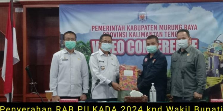 Ketua KPU Mura Serahkan RAB Pilkada 2024 ke Pemkab dan DPRD
