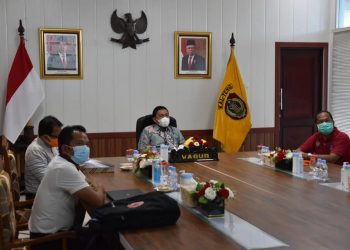 Wagub Kalteng Hadiri Rakor Monev PPKM Level 4 Secara Virtual