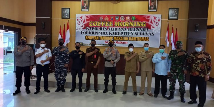 Kapolres Seruyan Gelar Coffe Morning Terkait Kamtibmas Dengan Forkopimda