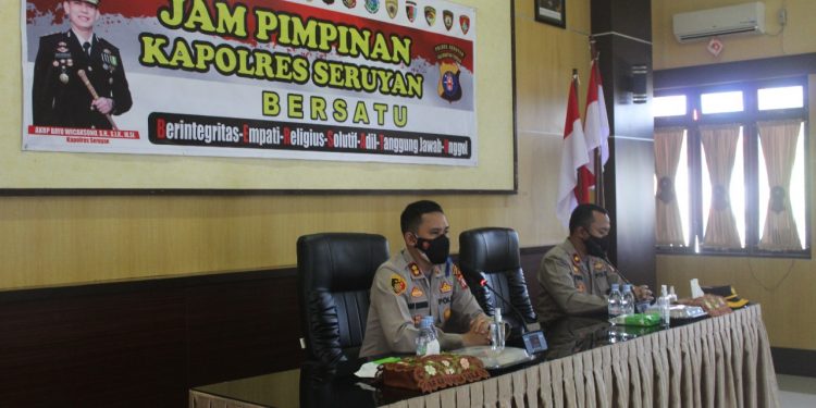 Dalam Jam Pimpinan Kapolres Seruyan Anev Kinerja Personel