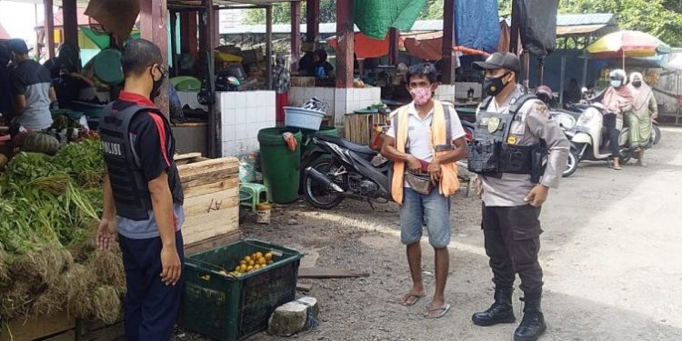 Polsek Seruyan Hilir Giat Yustisi dan Sosialisasi Prokes kepada Masyarakat
