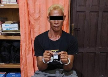 Simpan Sabu Pria Berambut Pirang Diamankan Polisi