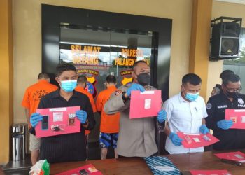 Polresta Palangka Raya  Ringkus 9 Tersangka dan 16 Paket Sabu