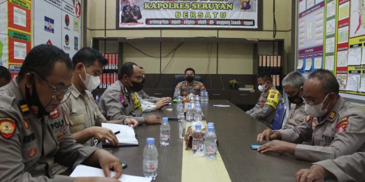 Kapolres Seruyan Pimpin Pelaksanaan Rapat Sertijab dan Pengukuhan   