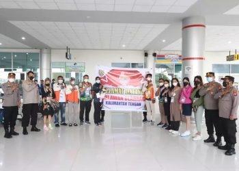 Polda Kalteng Sambut Kedatangan Pahlawan Olahraga PON 2021 Papua