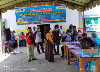 Sebanyak 421 Warga Desa Pangkalan Sari Mengikuti Vaksin Covid-19
