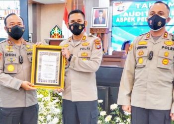 Kapolres Seruyan Terima Penghargaan Juara 1 PC-PEN Periode Bulan Juli-September 2021   
