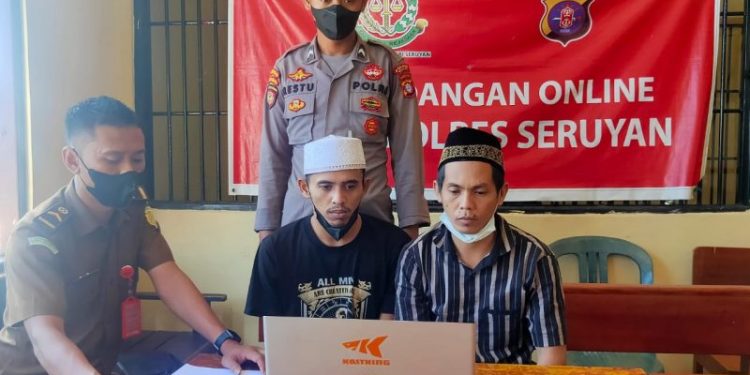 13 Orang Terdakwa di Rutan Polres Seruyan Jalani Sidang Online