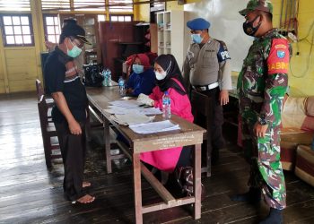 Amankan Vaksinasi Covid-19, Kapolsek Serhul Ingatkan Tetap Patuhi Protkes
